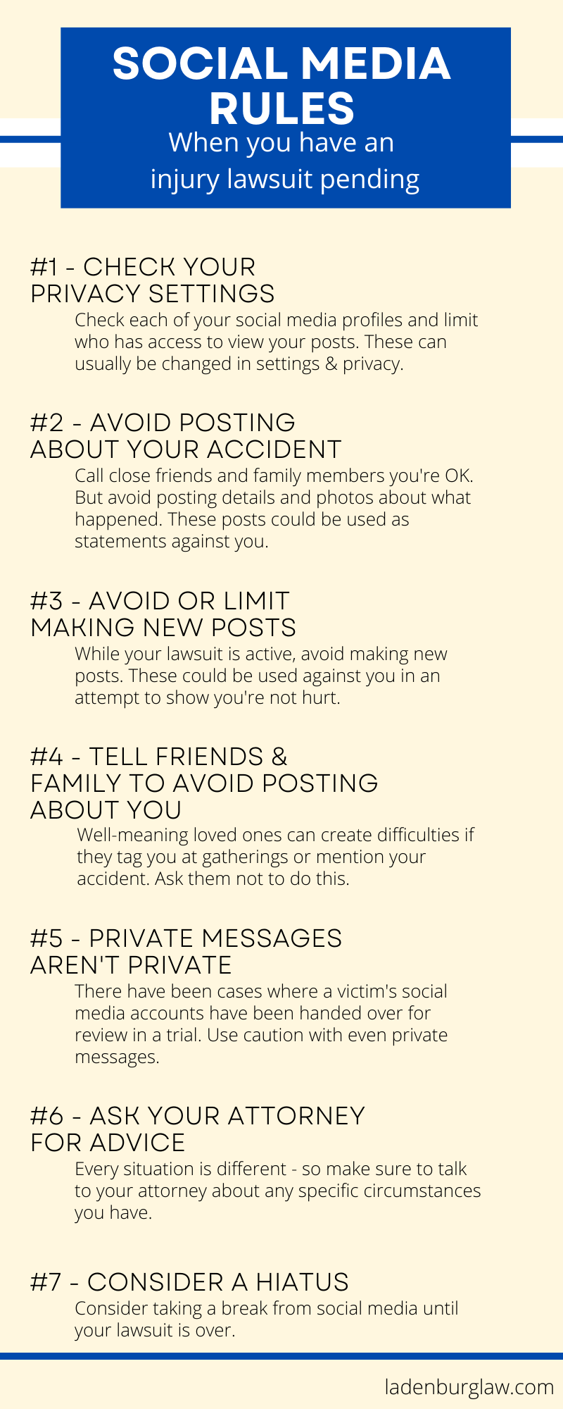 Tips for Social Media When you've got a lawsuit